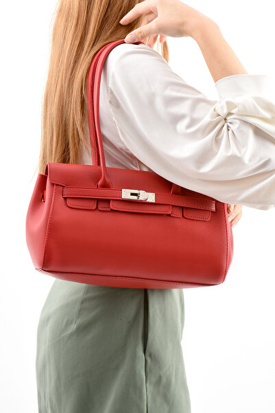 Adox Çanta Chief Large Red Women's Hand and Shoulder Bag