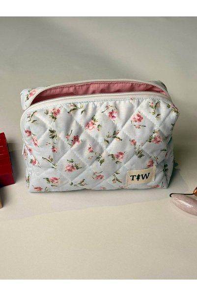 TALL WAY Blue Rose Makeup Bag-Large Size
