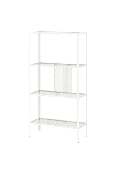 IKEA BAGGEBO Shelving unit, metal/white, 60 x 25 x 116 cm