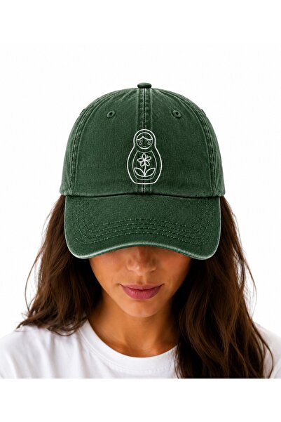 WeavedCo Nostalgic Matryoshka Vintage Washed Hat (Not Printed, Embroidered)