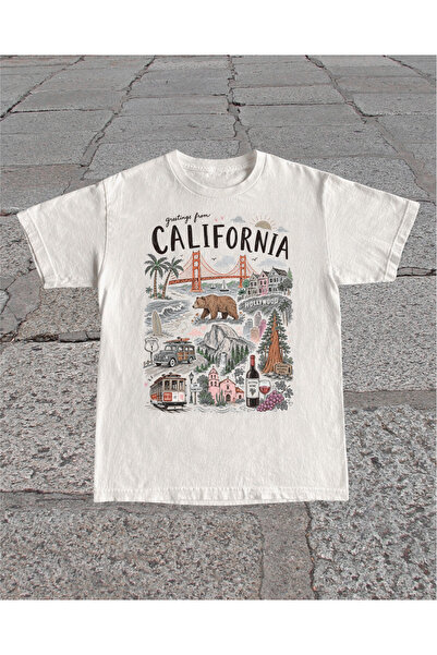 Grafftee Clothing California Printed Unisex Oversize T-Shirt