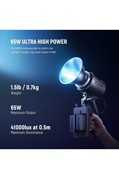 NEEWER RGB LED Video Light MS60C with App Control Second Generation (UK)