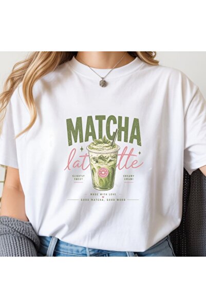 Grafftee Clothing Matcha Latte Printed Unisex Oversize T-Shirt