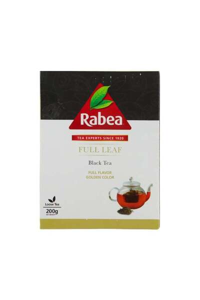 Rabea Full Leaf Black Tea Loose Tea with Full Flavor and Golden Color- 200gms