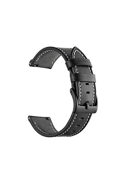 OEM Λουράκι Δερμάτινο με Κούμπωμα Μαύρο (για Samsung Galaxy Watch 46mm / Sams...