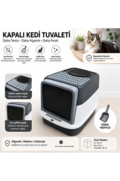 Patiyox Kapalı kedi Tuvaleti