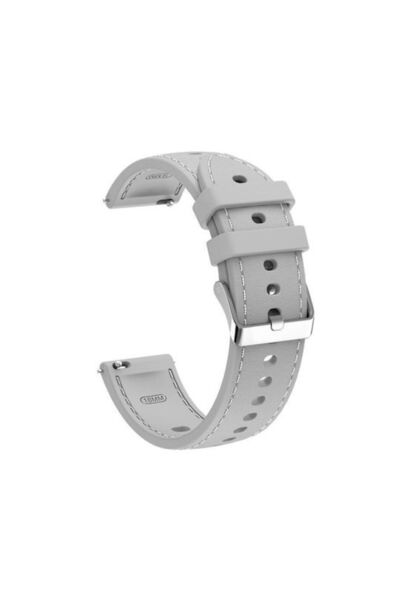 OEM Λουράκι σιλικόνης με λευκή ραφή για Garmin Venu 2s Venus 3s Γκρι