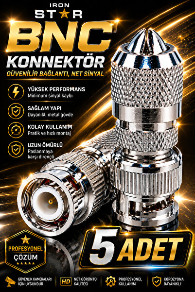 IRONSTAR 5 ADET BNC Konnektör / BNC Erkek Konnektör / Kamera BNC Konnektör / ...