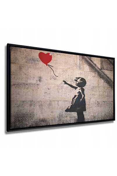 DecoWalls Tablou In Rama, DecoWalls, Rama American Box, Fetita Cu Balon, 60x9...