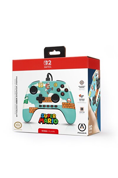 Kraft&dele Gamepad PowerA Advantage Controler cu fir Mario Time pentru Ninten...