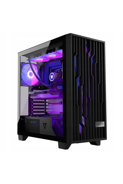 Kraft&dele Carcasă PC MODECOM Perun Apex ARGB Midi Tower ATX cu fereastră, Negru