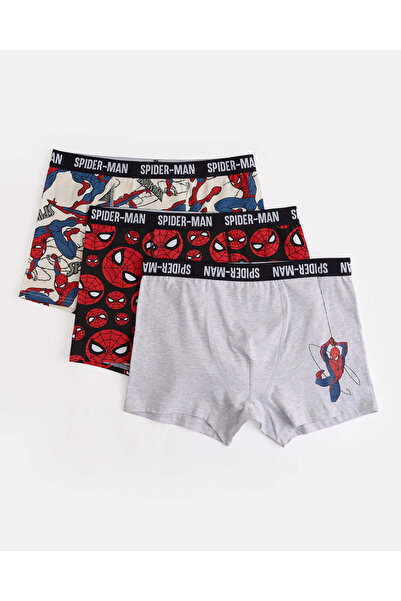 REDTAG Senior Boys Assorted Spiderman 3 Piece Boxer Pack