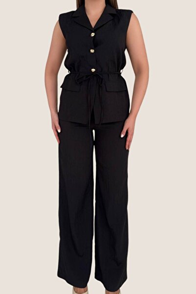 Moda Amore Stylish Modal Tencel Vest + Palazzo Pants Plus Size Set 42-48 7012
