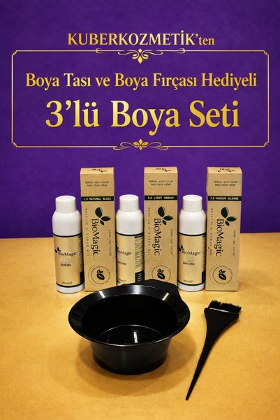 BIOMAGIC 5.00 Açık Kahve Organik İçerikli Amonyaksız Kalıcı Kokusuz Saç Boyas...
