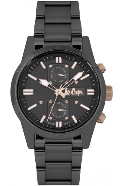 Lee Cooper Ceas de modă negru pentru bărbați LC06760.060, pentru un cadou.