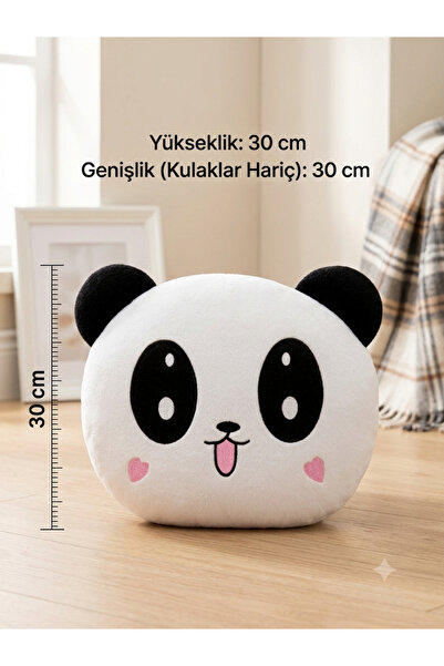 30 cm Panda Peluş Yastık – Sevimli Panda Tasarımlı Yumuşak Peluş Oyuncak