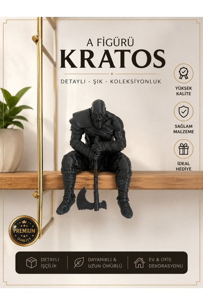 3D Kratos Figürü – God of War Dekoratif Koleksiyonluk Baskı Biblo | Masa ve R...