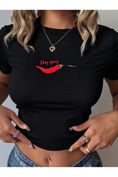 Toum Kemer Boy Retro Stay Spicy Crop Blouse