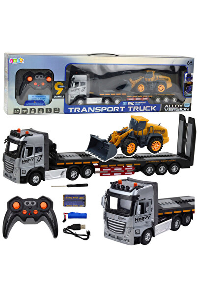 LeanToys Mașină de tractare RC telecomandată cu excavator, lumini și sunete, ...
