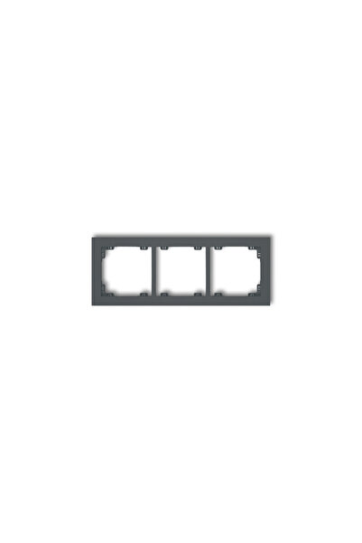 KARLIK Deco Cadru universal triplu din plastic grafit mat (28DR-3)