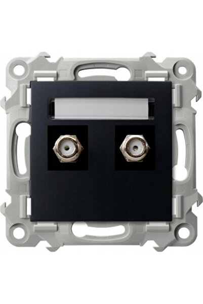 OSPEL SAPPHIRE conector antenă tip F dublu negru metalic GPA-2ZF/m/33