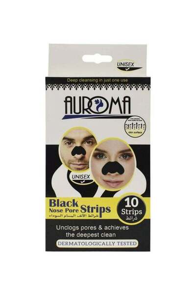 AUROMA 10-Piece Nose Pore Strip Black