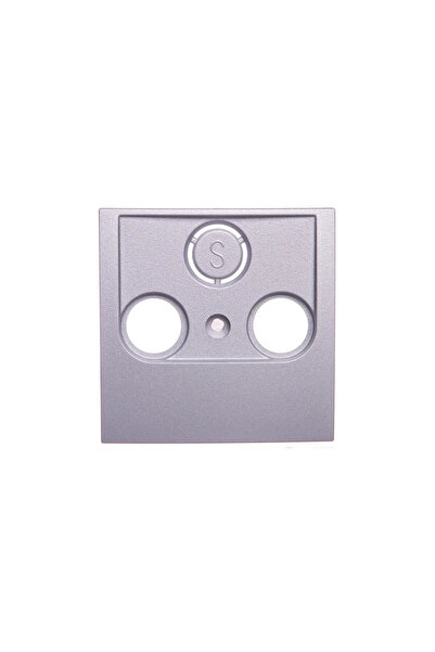 hager Placă frontală pentru mufă antenă 2/3 ieșire b7 pătrat din aluminiu (12...