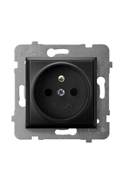 OSPEL ARIA Priză unică cu/u metalic negru GP-1UZ/M/33