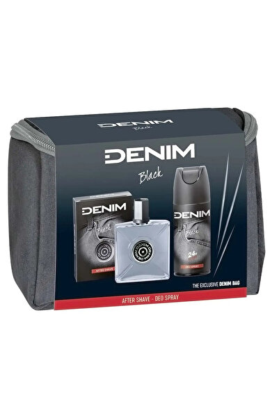 Denim Μαύρο Σετ Δώρου για άνδρες: Λοσιόν για μετά το ξύρισμα 100ml, Αποσμητικ...