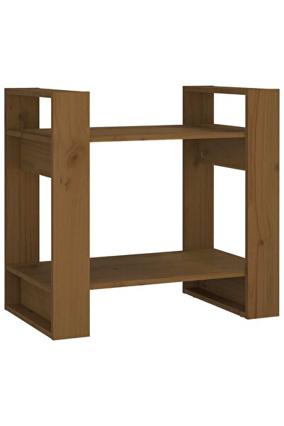 vidaxl Bibliotecă/Separator cameră maro miere, 60x35x57 cm, lemn masiv