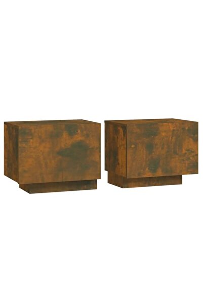 vidaxl Noptieră, stejar afumat, 100 x 35 x 40 cm, lemn prelucrat