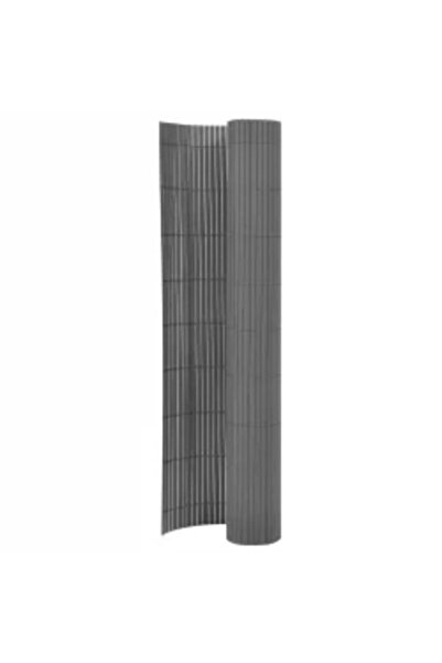 vidaxl Gard de grădină cu 2 fețe, gri, 90 x 400 cm