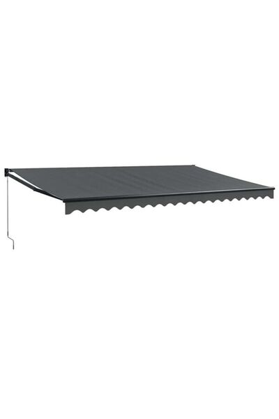 vidaxl Copertină retractabilă, antracit, 5 x 3 m, textil și aluminiu