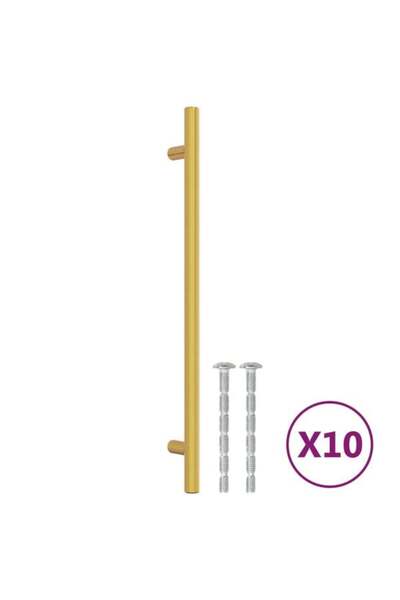 vidaxl Mânere de mobilier, 10 bucăți, aurii, 224 mm, oțel inoxidabil
