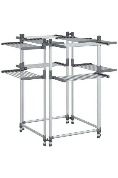 vidaxl Uscător de rufe, 107 x 107 x 120 cm, aluminiu