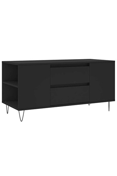 vidaxl Măsuță de cafea, negru, 102x44,5x50 cm, lemn prelucrat