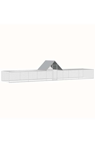vidaxl Volieră pentru păsări, 10 x 2 x 2 m, oțel galvanizat