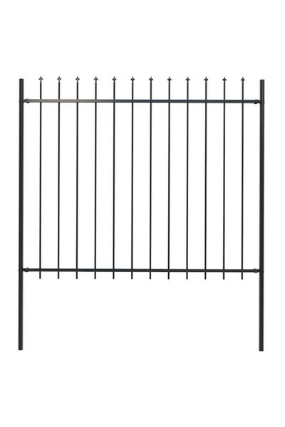 vidaxl Gard de grădină Woerden cu vârf ascuțit din oțel 181 x 150 cm Negru