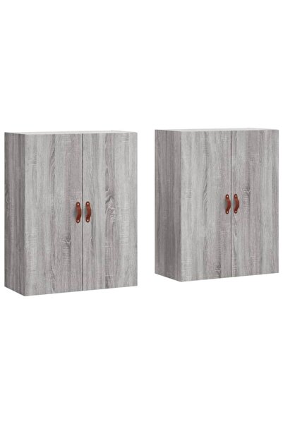 vidaxl Dulapuri suspendate, 2 buc., gri Sonoma, 69.5 x 34 x 90 cm