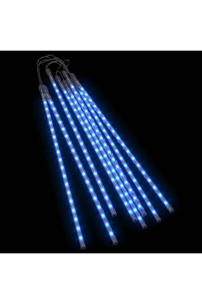 vidaxl Lumini tip ploaie de meteori 8 bucăți. albastru 50 cm 288 LED-uri inte...