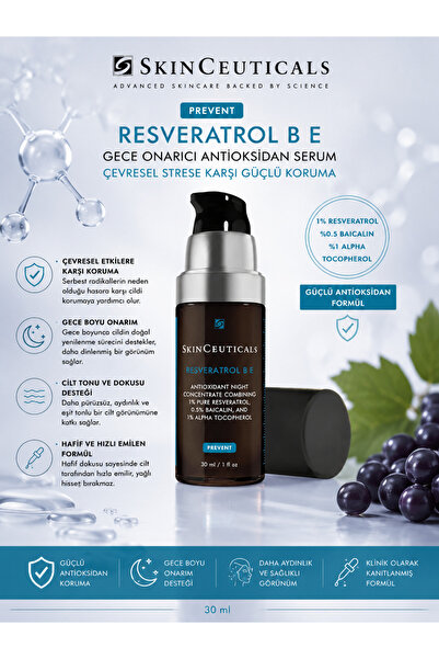 SkinCeuticals Resveratrol B E 30 ml Yaşlanma Karşıtı ve Cilt Yenileyici E Vit...