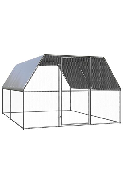 vidaxl Coteț de găini de exterior, 3 x 4 x 2 m, Oțel galvanizat