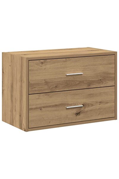 vidaxl Dulap cu 2 sertare Stejar artizanal 60x31x40 cm Lemn prelucrat