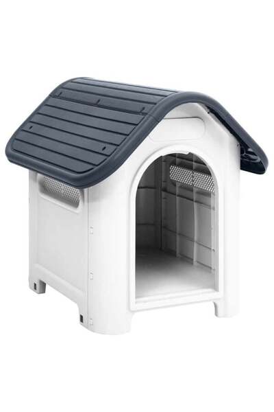 vidaxl Cușcă pentru câini gri 59 x 75 x 66 cm polipropilenă