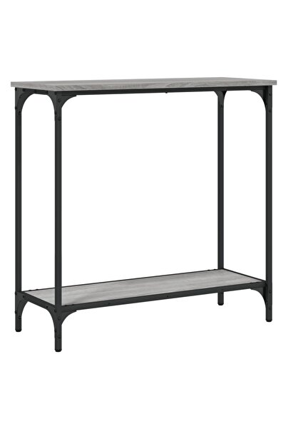 vidaxl Masă consolă, gri sonoma, 75x30,5x75 cm, lemn prelucrat