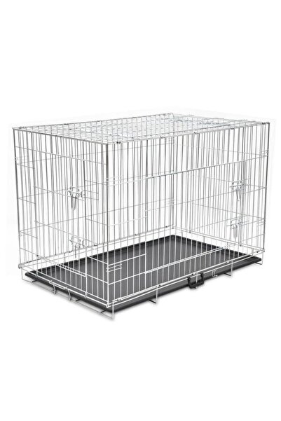 vidaxl Cușcă pliabilă pentru câini, metalică, XXL
