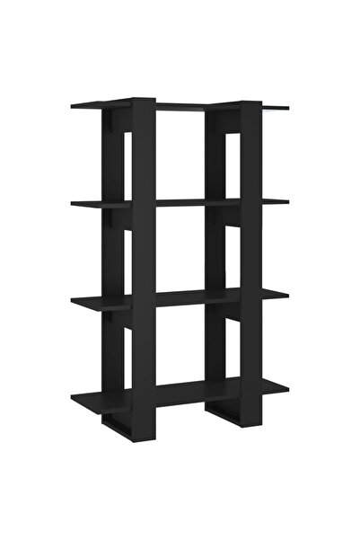vidaxl Bibliotecă/Separator cameră, negru, 80x30x123,5 cm