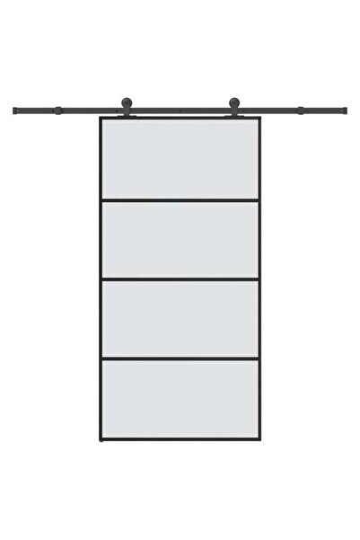 vidaxl Ușă glisantă cu set de feronerie 102,5 x 205 cm sticlă ESG/aluminiu
