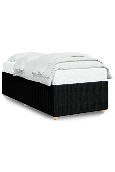 vidaxl Cadru de pat fără saltea, material textil negru, 80 x 200 cm
