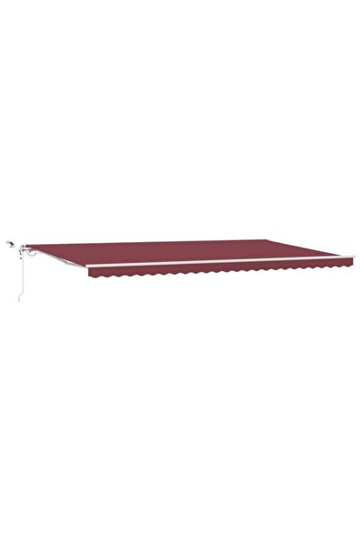 vidaxl Copertină retractabilă automată cu LED, vișiniu, 600 x 300 cm